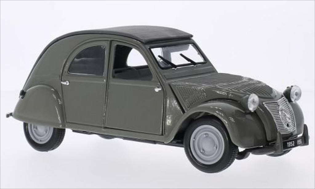 Voiture miniature, Citroën 2cv grise SAI 6000, HO 1/87e