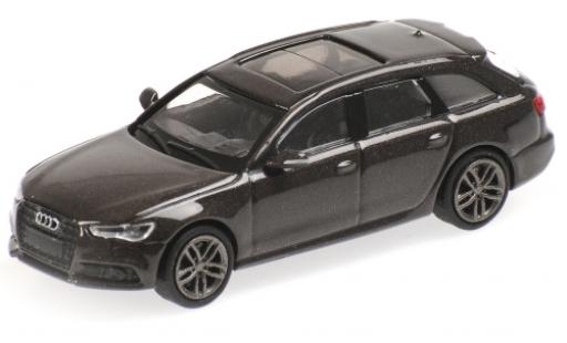 Audi, A6 grise, avec plaquette en métal imprimée, Schuco, Voiture miniature  1/87 - Akilon SA