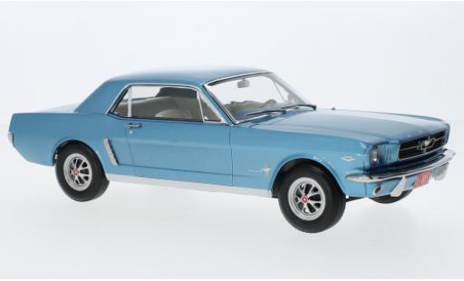 Maquette voiture Ford Mustang GT 1964 bleu clair métallisé 10 cm